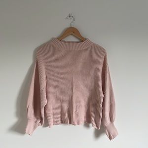 🔵Blush Bell Sleeves Cropped Sweater